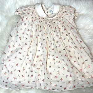 Ralph Lauren Cream floral smock dress
